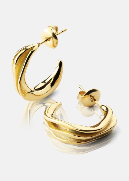 Ohrringe Gleaming Flow - 18k Vergoldet