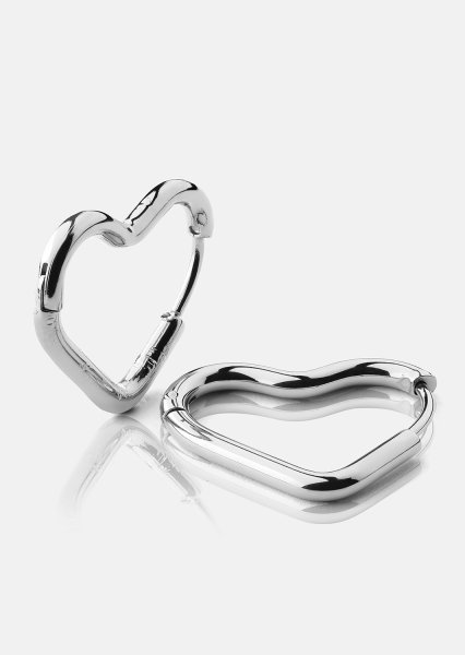 Ohrring Heart's Embrace - Versilbert
