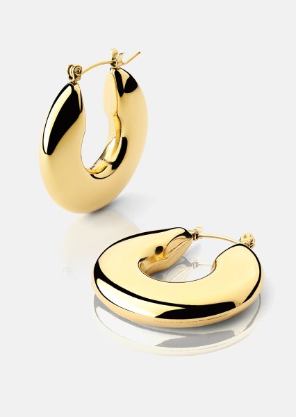 Ohrring Luna Bold Hoops - 18k Vergoldet