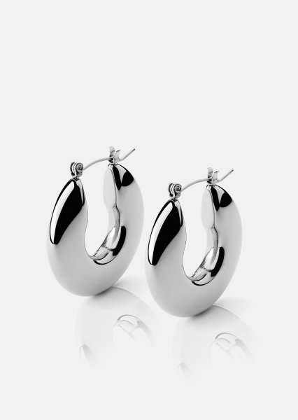 Ohrring Luna Bold Hoops - Versilbert