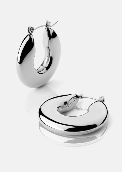 Ohrring Luna Bold Hoops - Versilbert