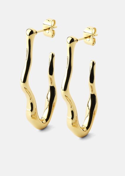 Ohrring Waves - 18k Gold Plated