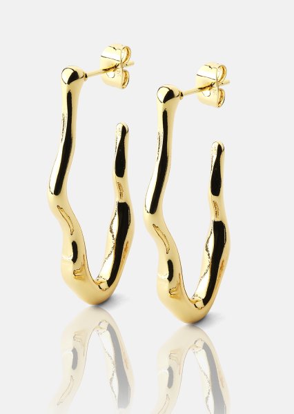 Ohrring Waves - 18k Gold Plated