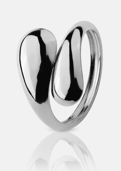 Ring Bold Drops - Versilbert
