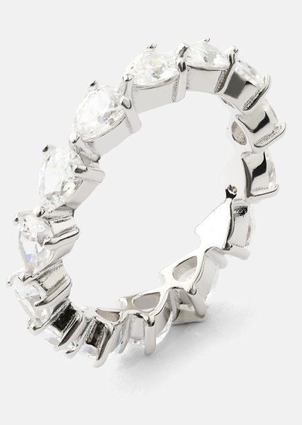 Bezel Glimmer Ring - Versilbert