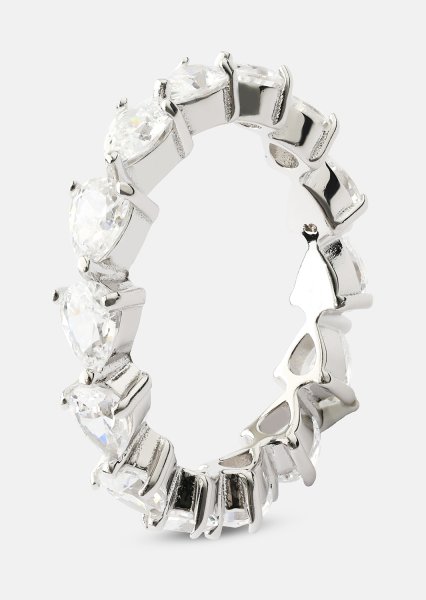 Bezel Glimmer Ring - Versilbert