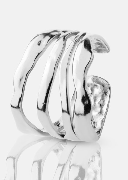Ring Wave - Versilbert