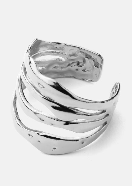 Ring Wave - Versilbert