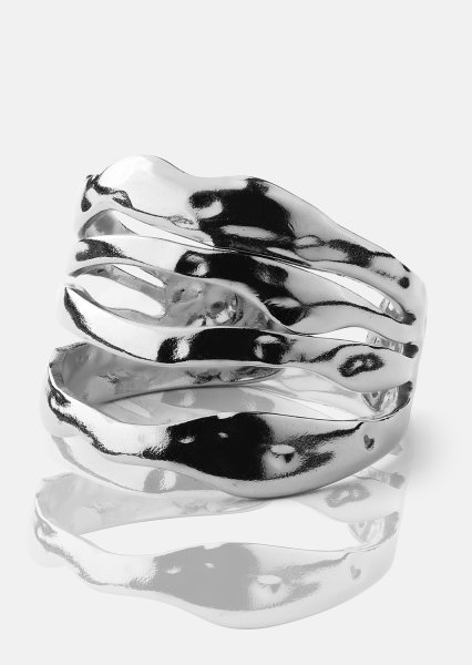 Ring Wave - Versilbert