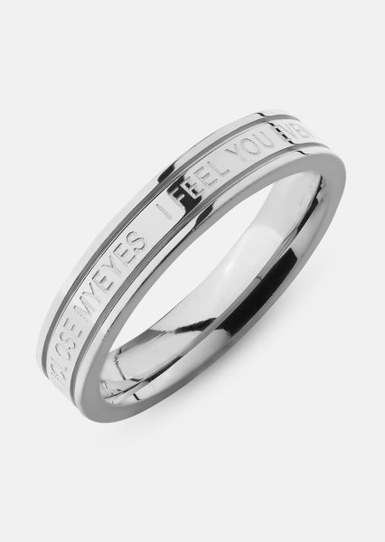 Ring Plain Link - Versilbert