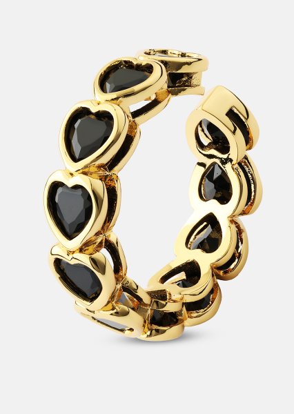 Ring Eternal Night Heart- 18k Vergoldet