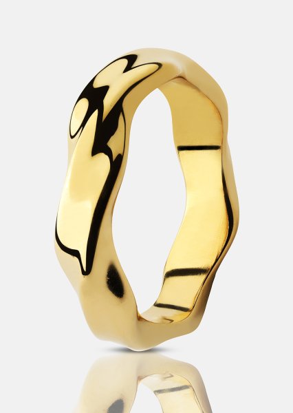 Ring Flow - 18k Vergoldet