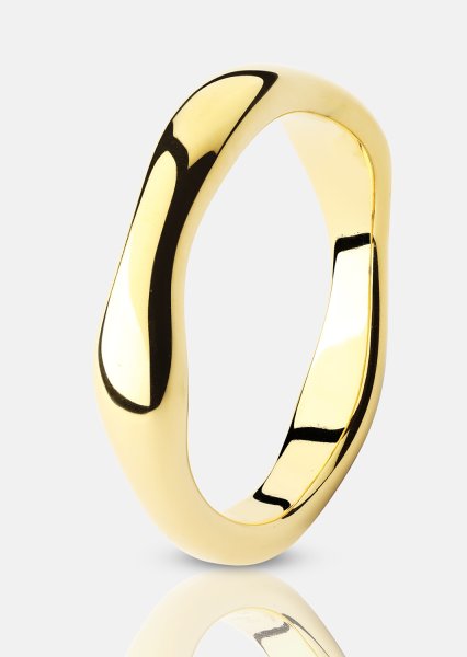 Ring Flow Ring Thin - 18k Vergoldet