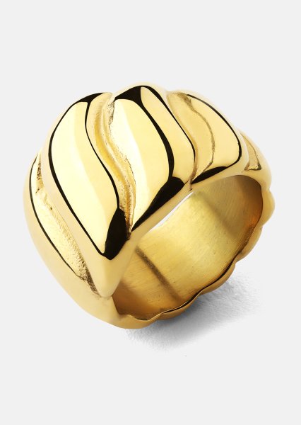 Ring Bold Wave - 18K Vergoldet