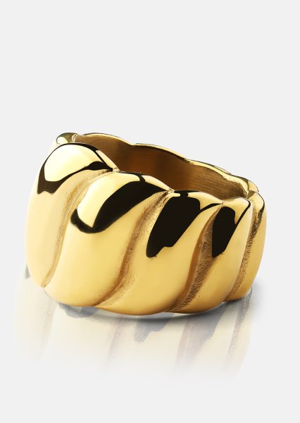 Ring Bold Wave - 18K Vergoldet
