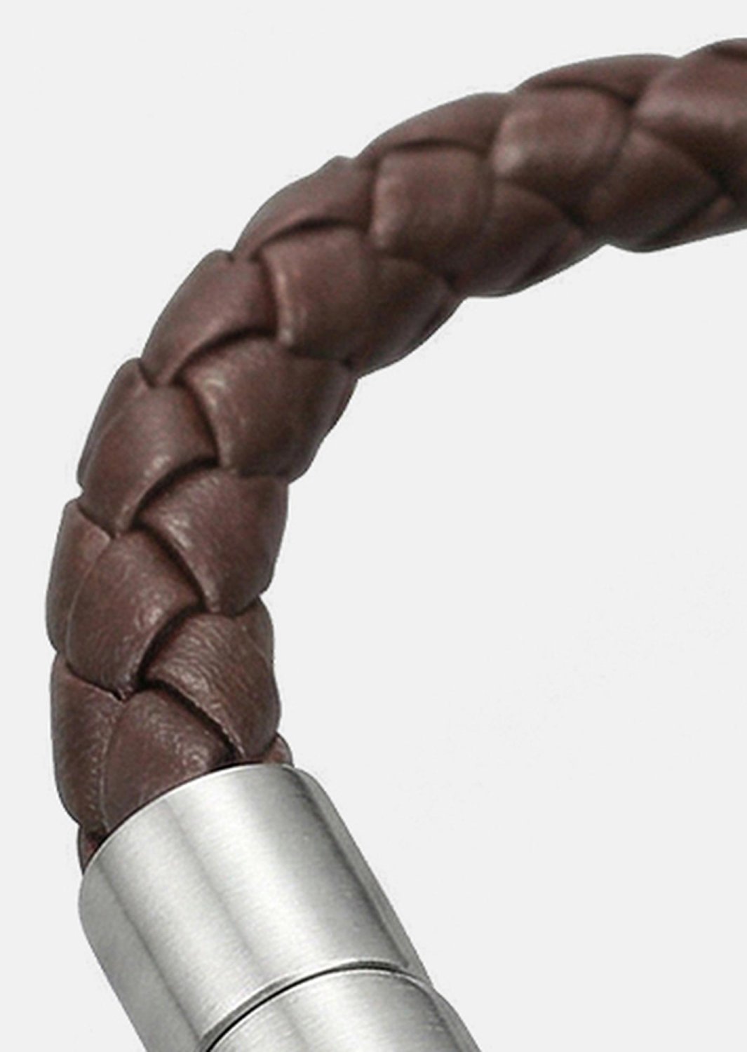 Lederarmband Iron Weave