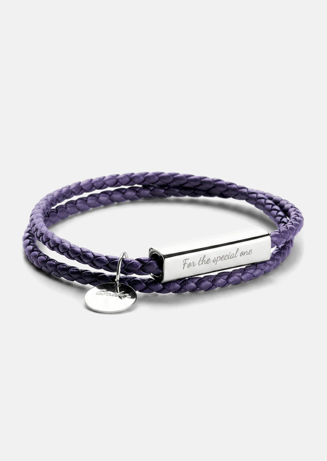 Lederarmband Violet Edge