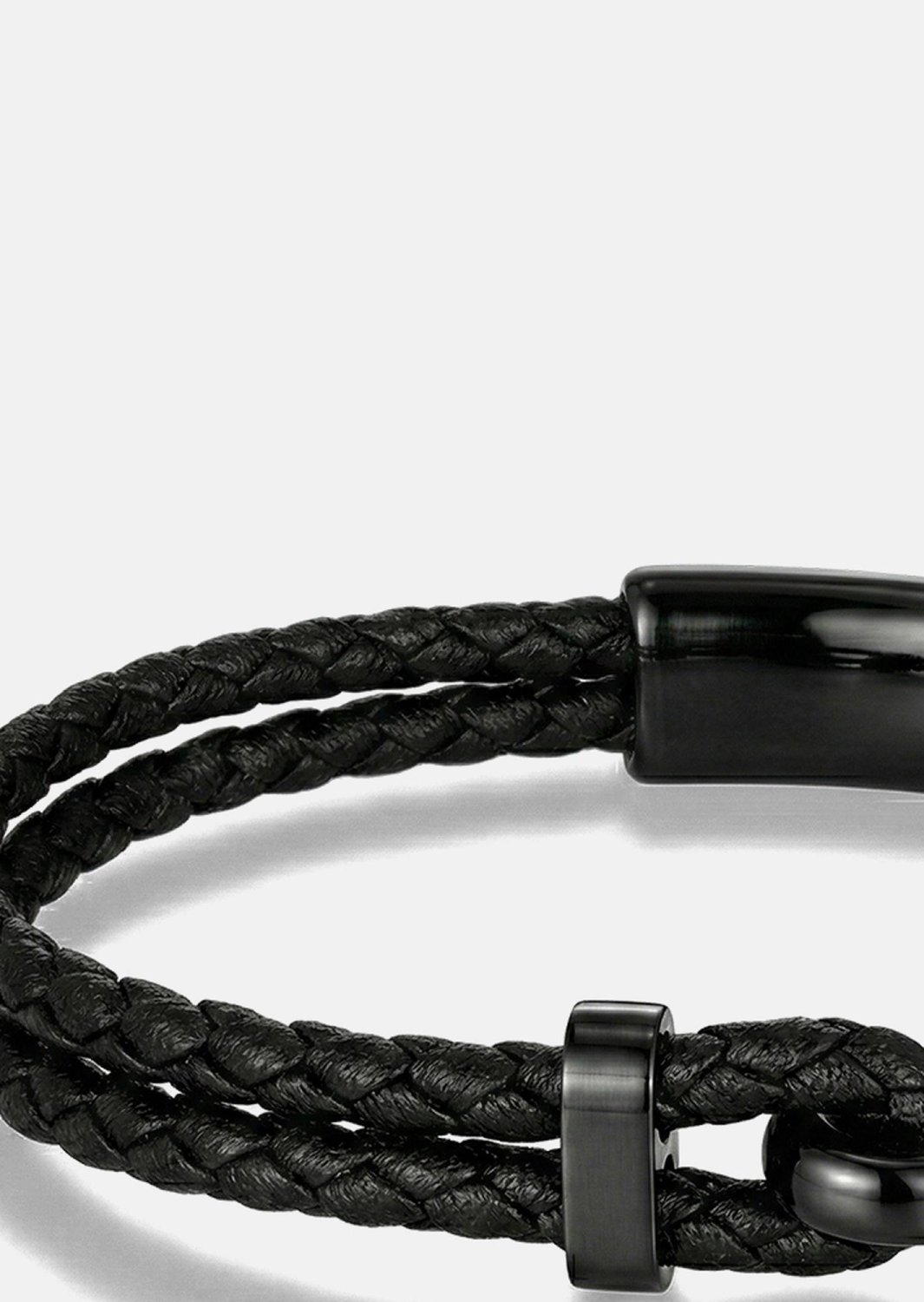 Lederarmband Obsidian Link
