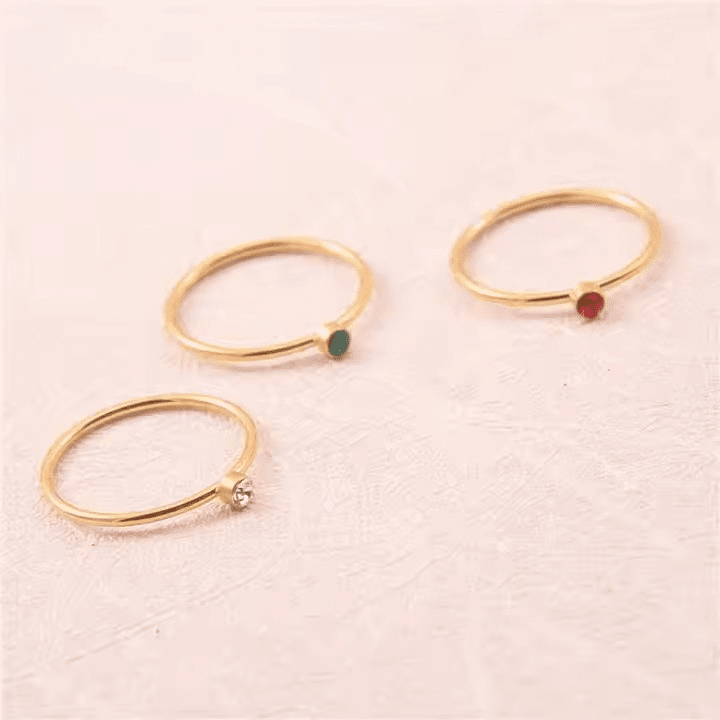 Trinity Prisma Ring - 18k Vergoldet