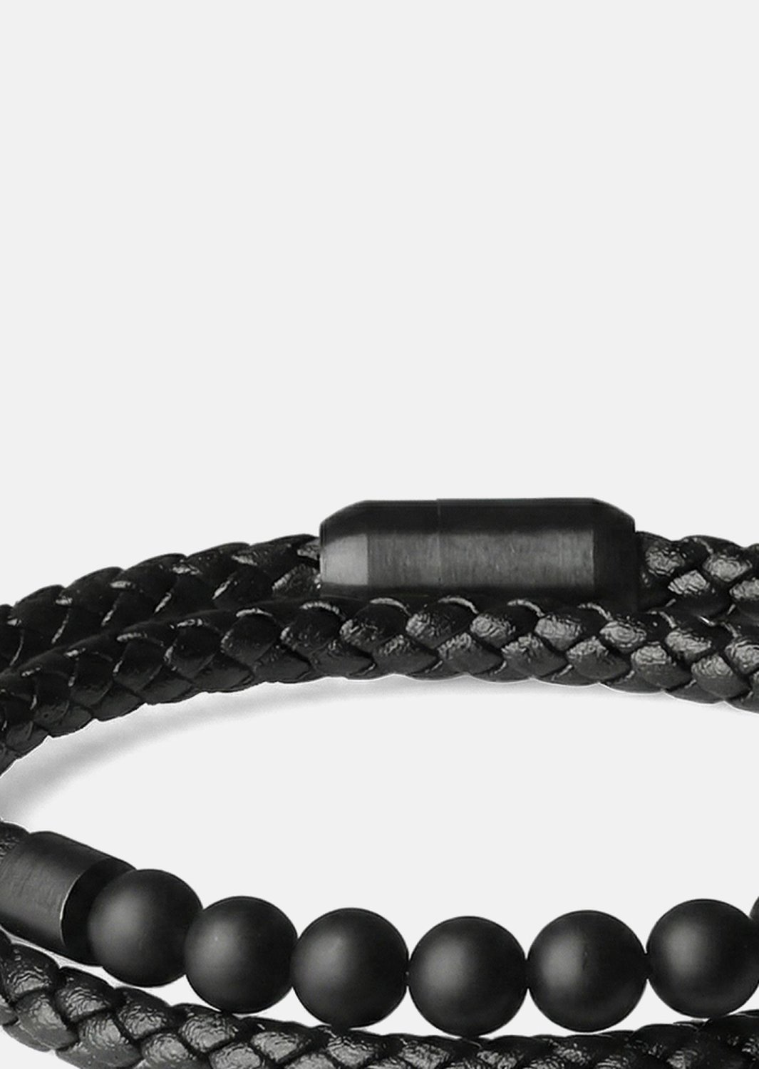 Lederarmband Raven Weave
