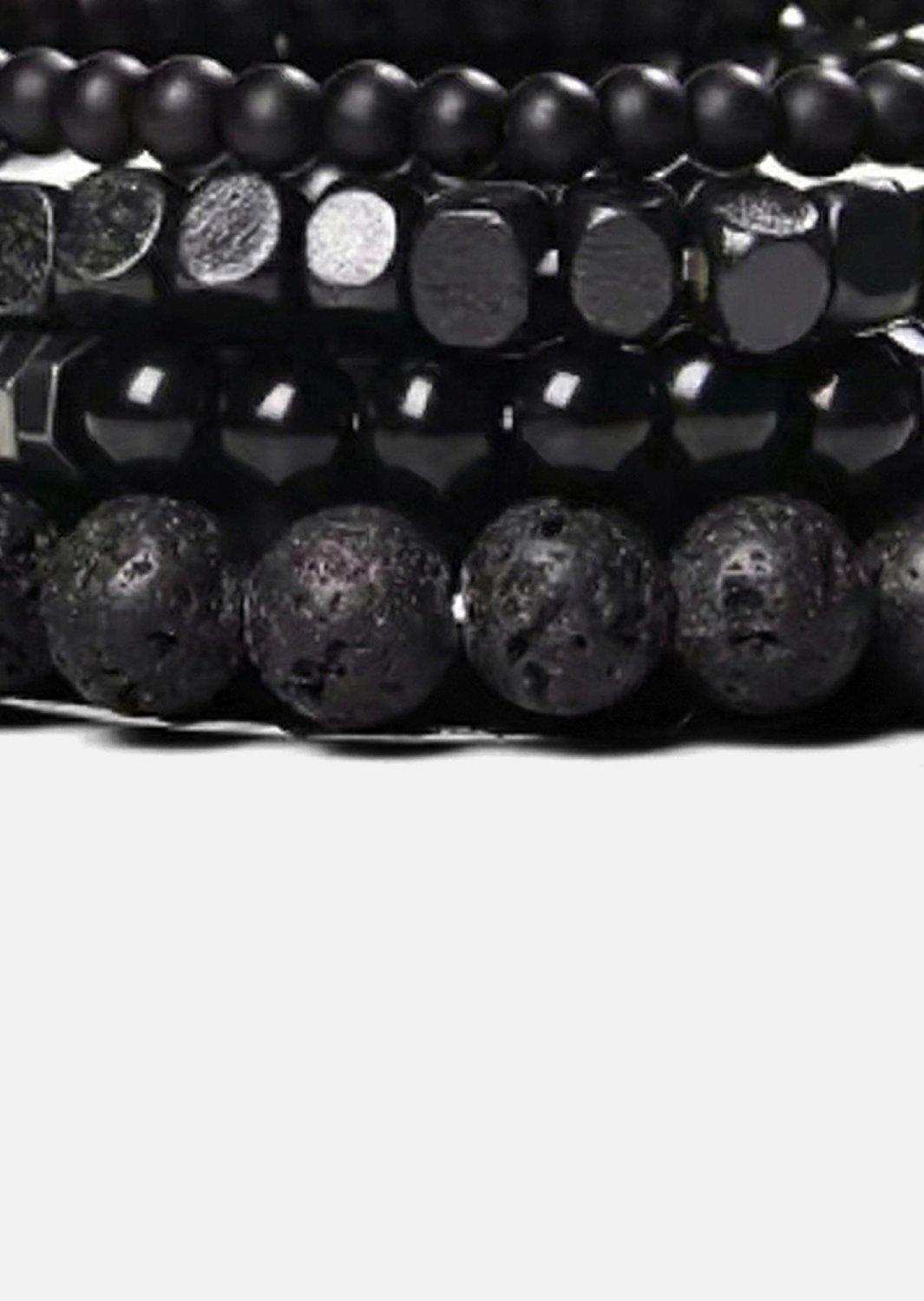 Perlenarmband Obsidian Pulse
