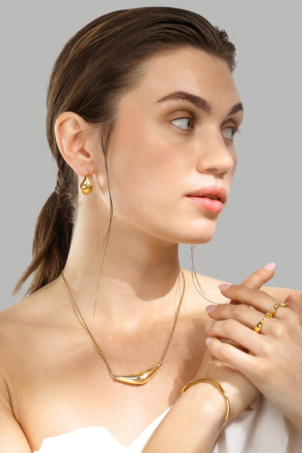 Ohrringe Glow Hoop – 18k Vergoldet