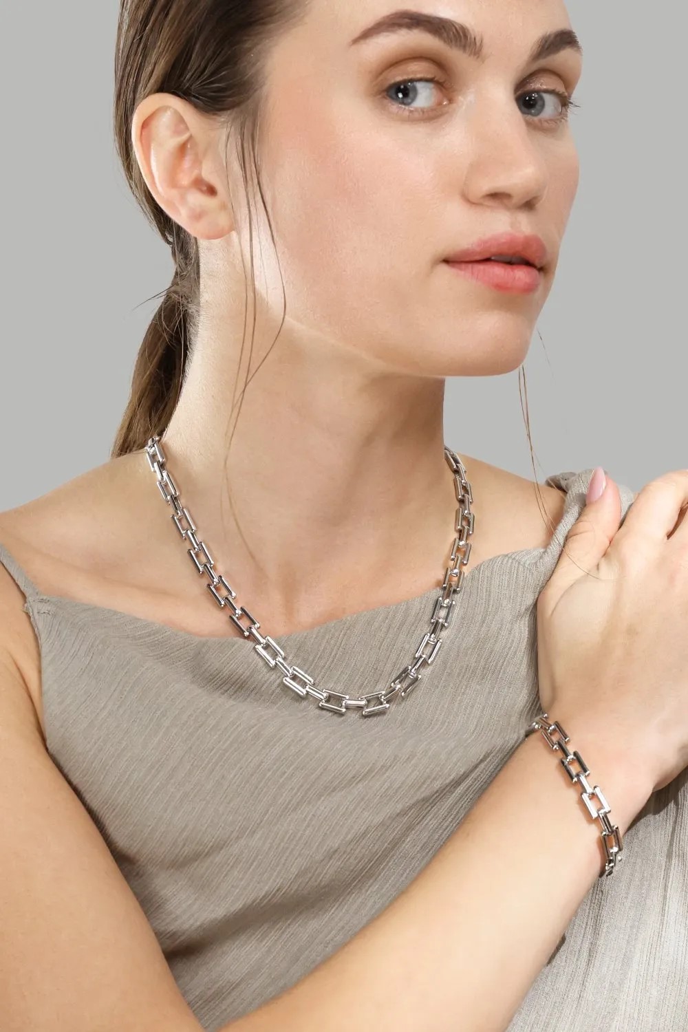 Halskette Luxe Link - Silver Plated