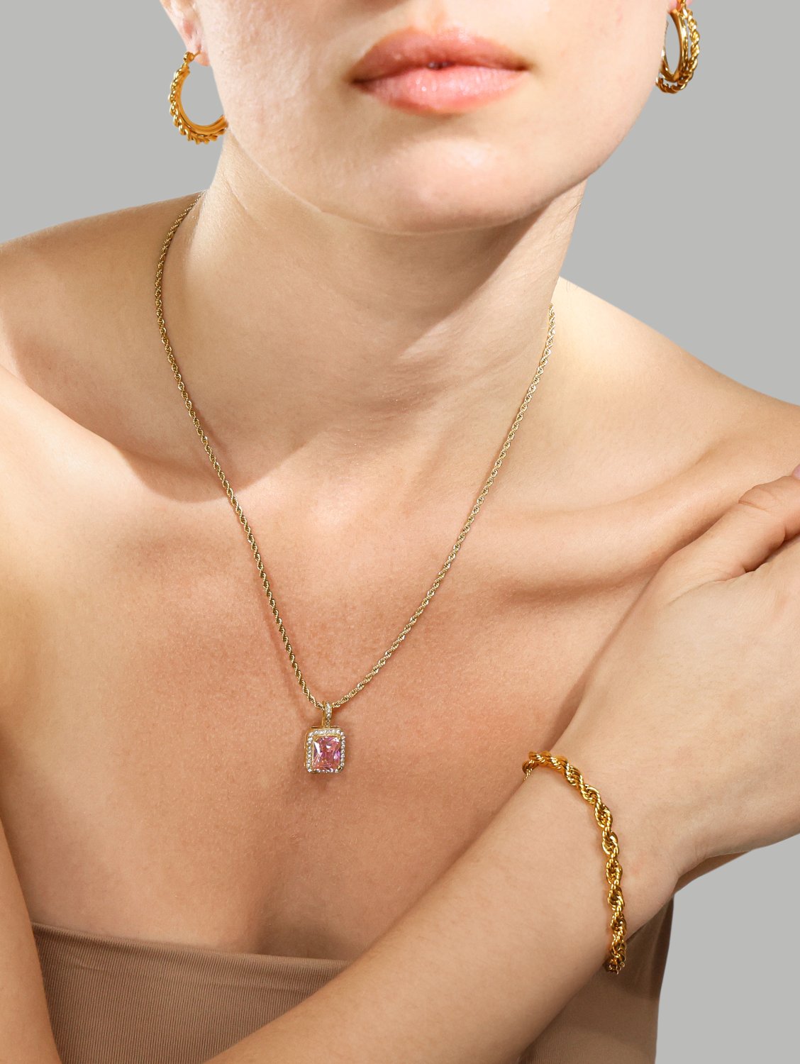 Halskette Rose Luxe - 18k Vergoldet