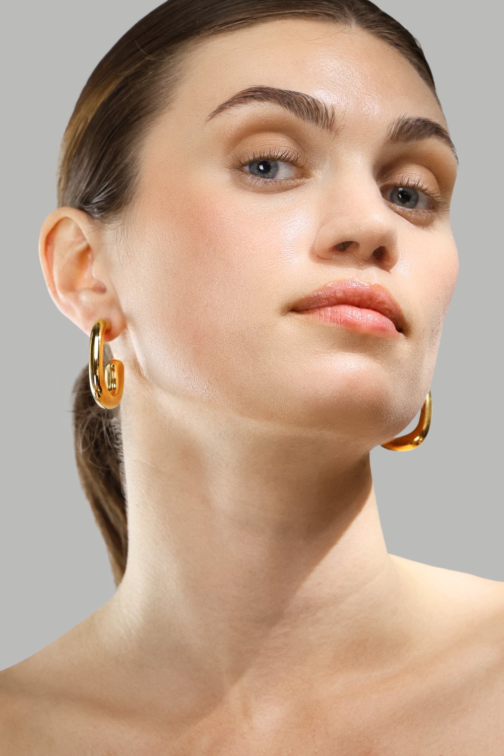 Ohrring Elegant Curve - 18k Vergoldet