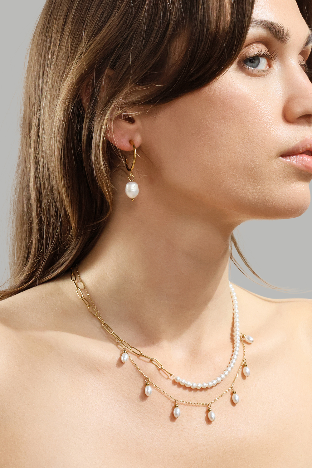 Halskette Pearl Harmony - 18k Gold Plated