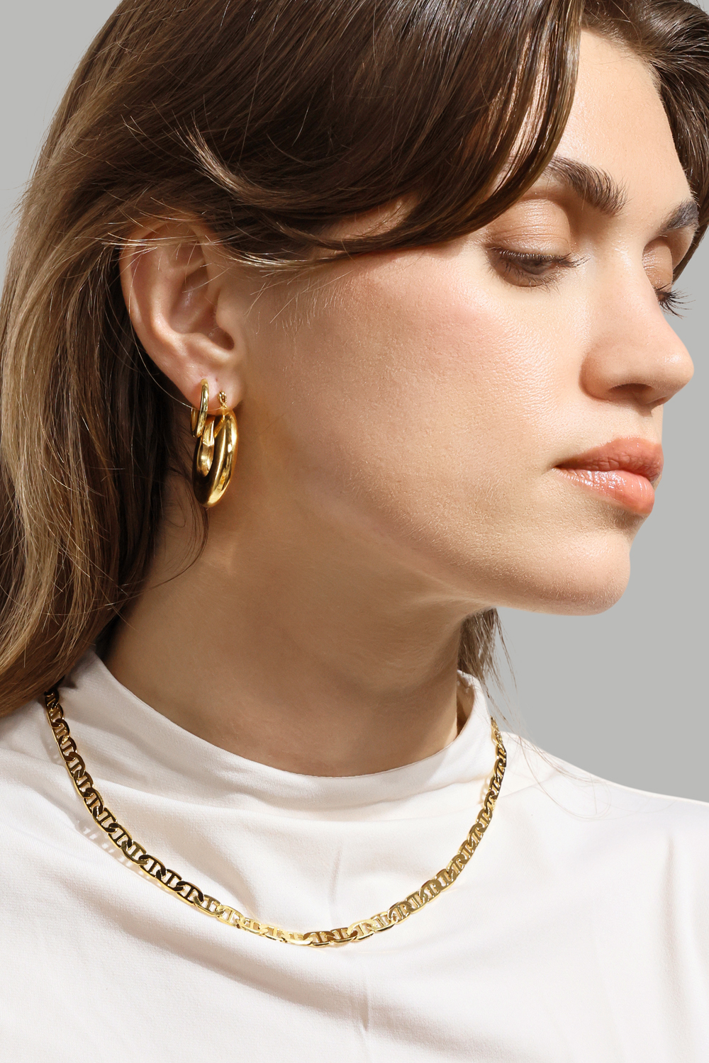 Ohrring Luna Bold Hoops - 18k Vergoldet