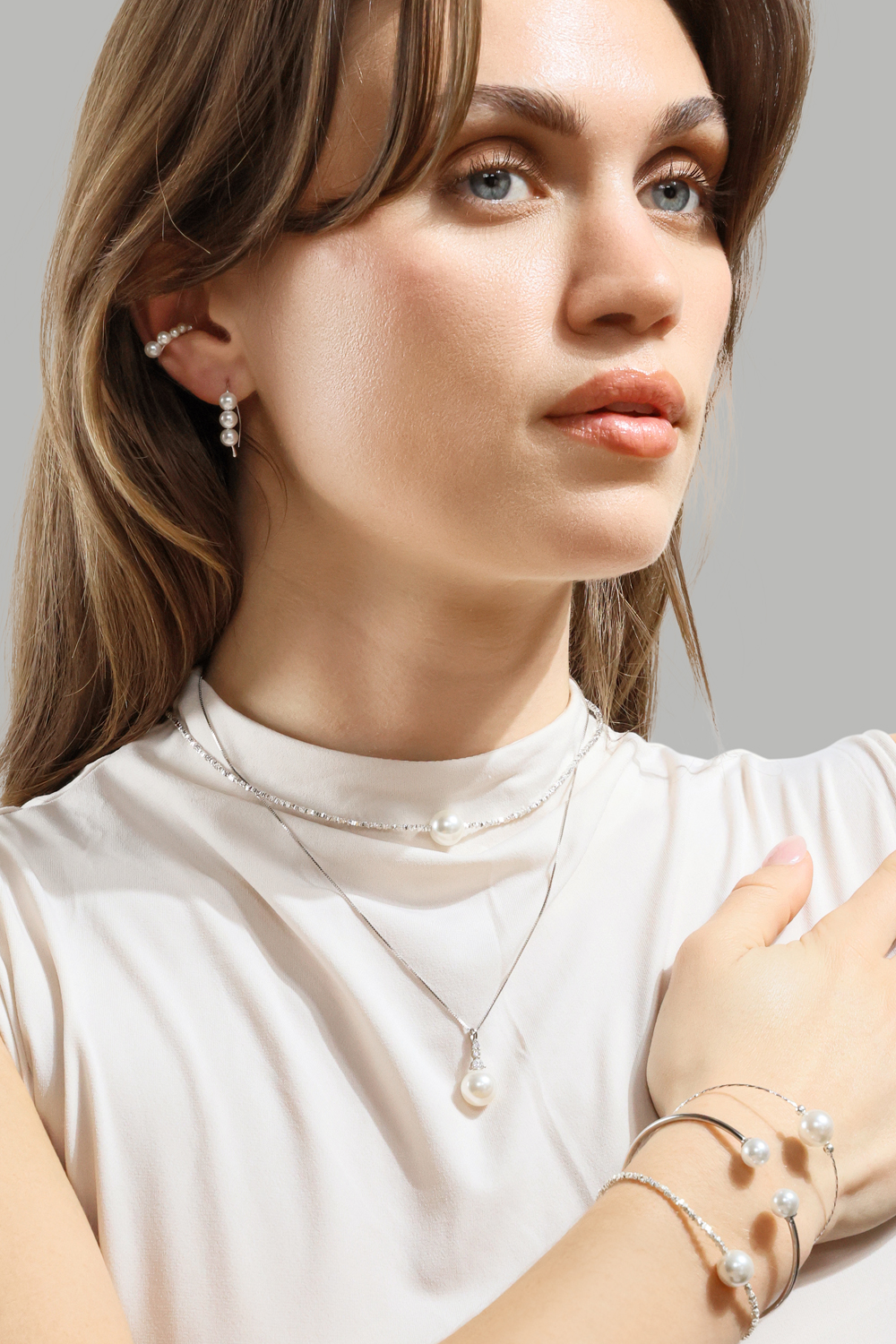 Armband Pearl Aura- Versilbert