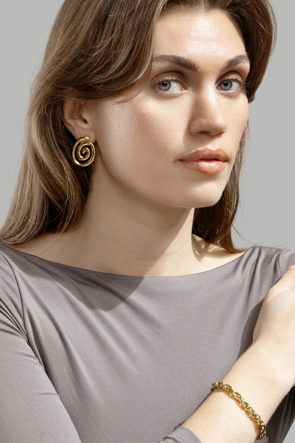 Resin Ohrring - 18k Vergoldet