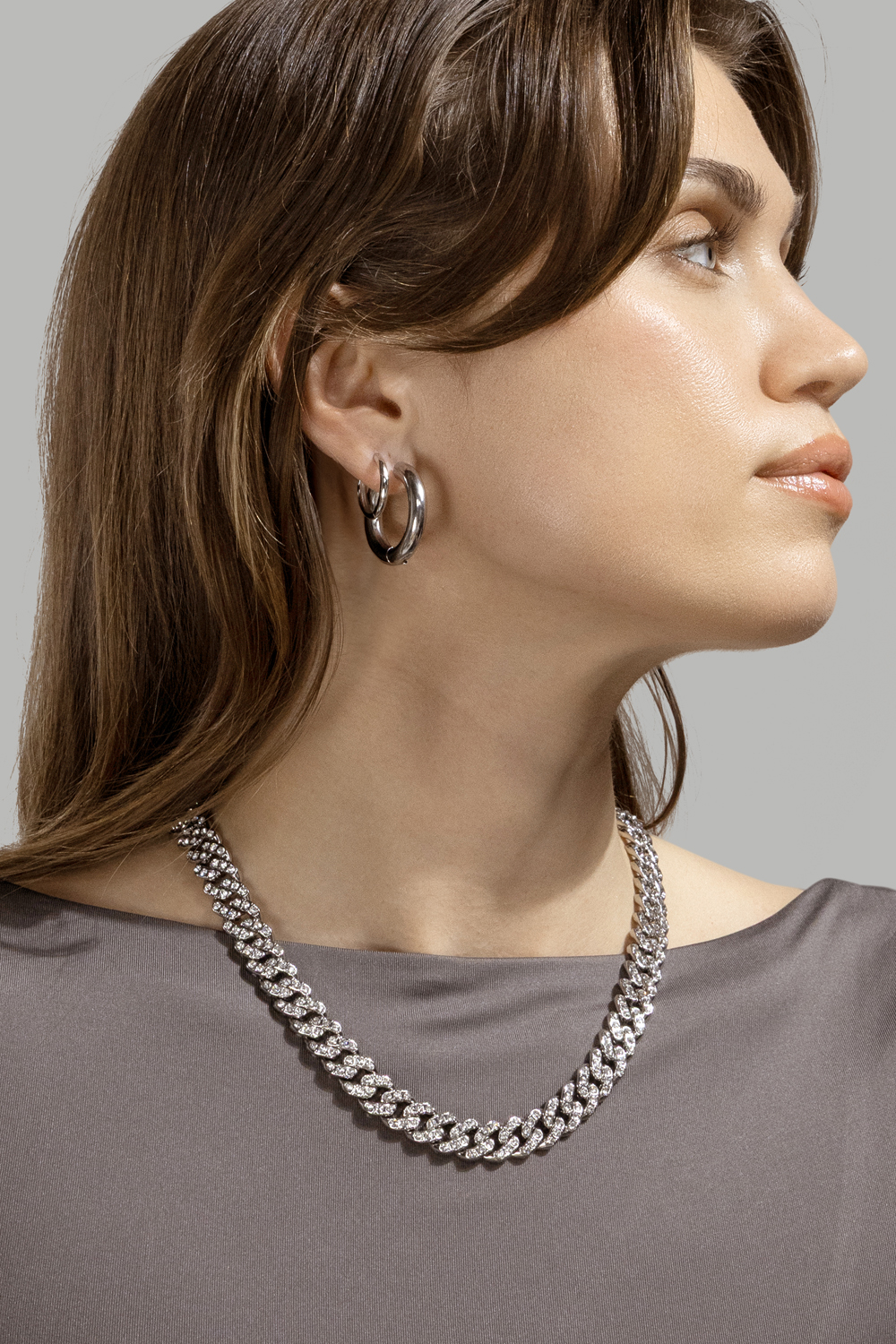 Ohrring Shine Hoops - Versilbert