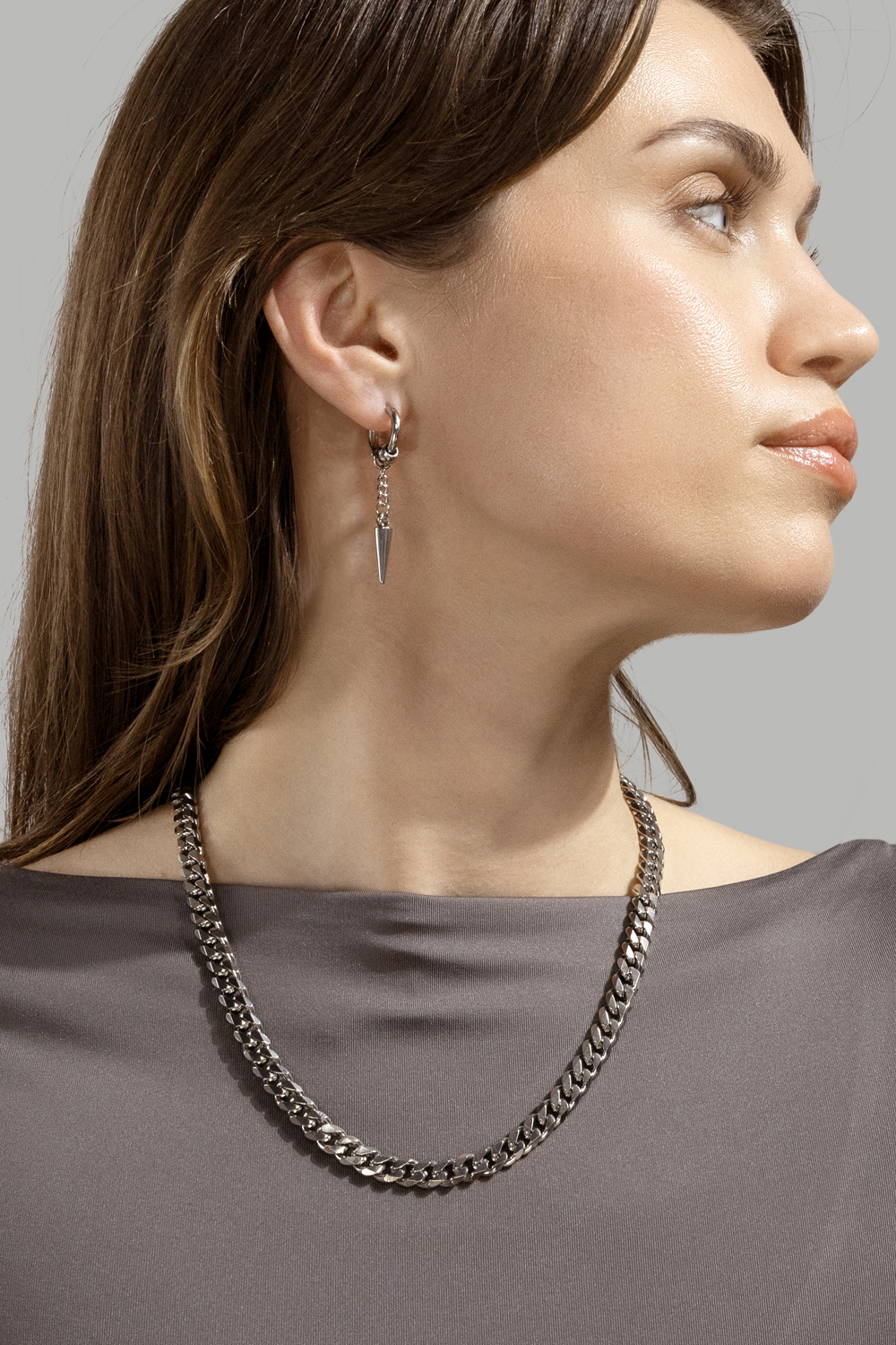 Ring Plain Link - Versilbert