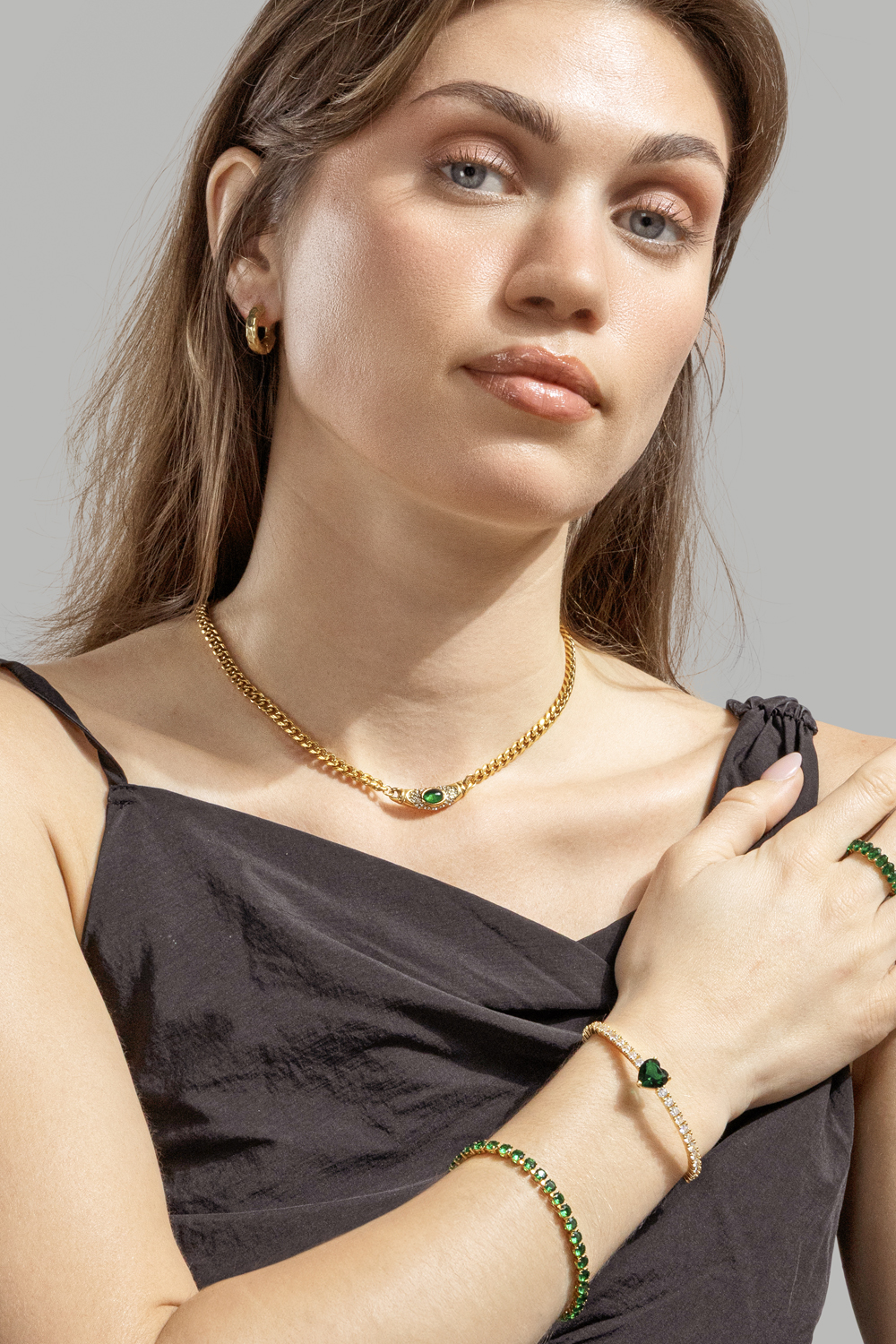Ohrring Luxe Ripple Hoops - 18k Vergoldet