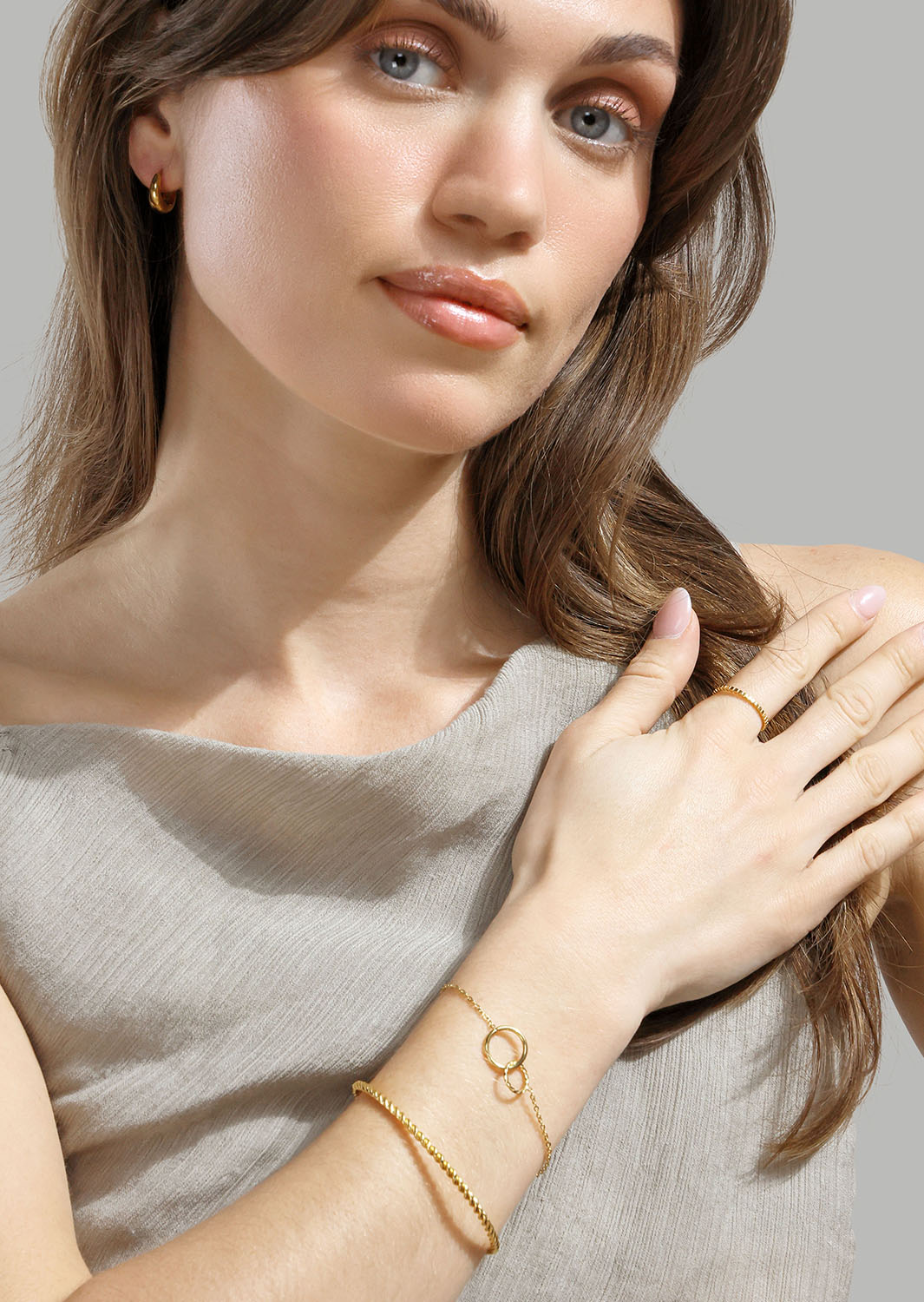 Ring Golden Mosaic - 18k Vergoldet