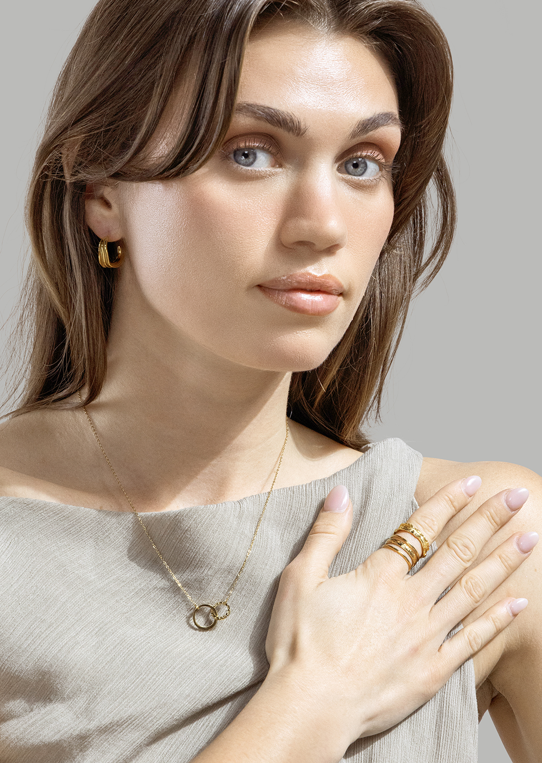 Ohrringe Gleaming Flow - 18k Vergoldet