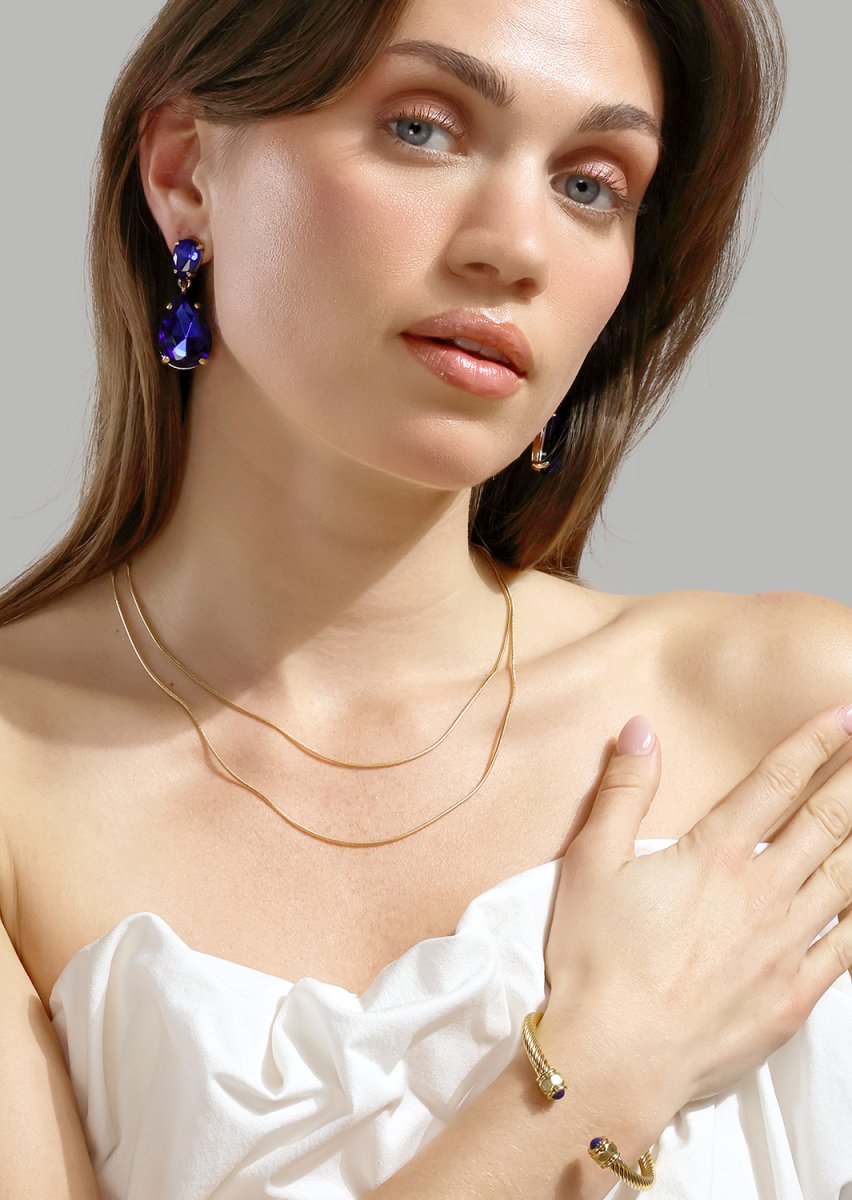Azulora Blue Ohrringe – 18k Vergoldet