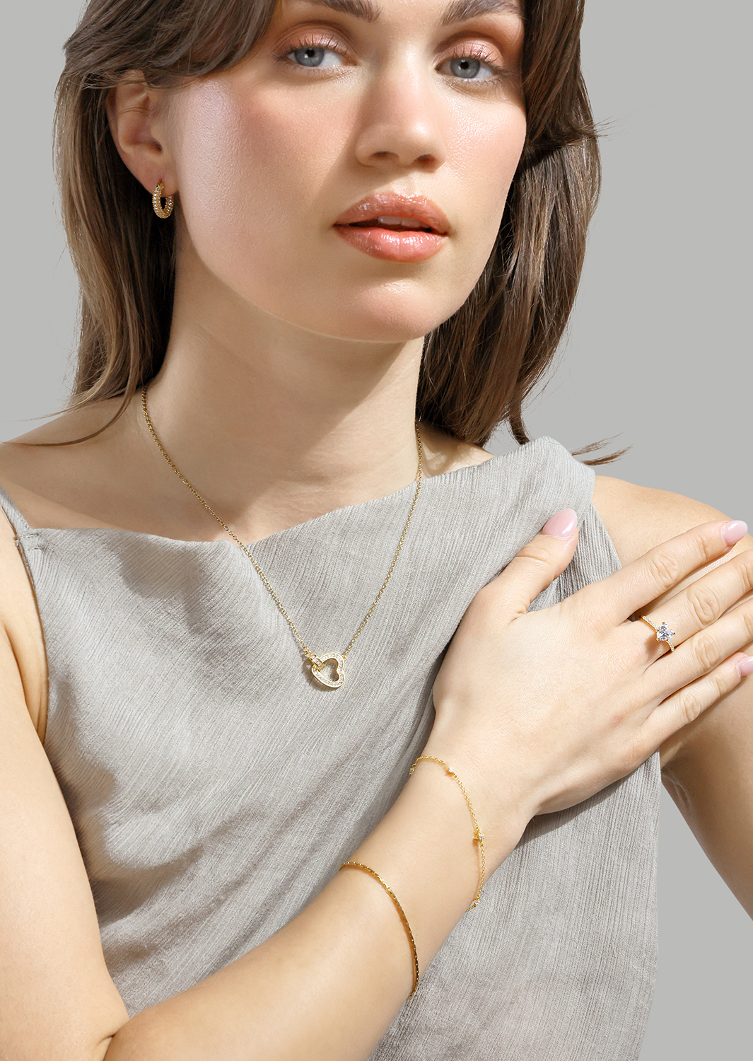 Elegans Ohrring - 18k Vergoldet