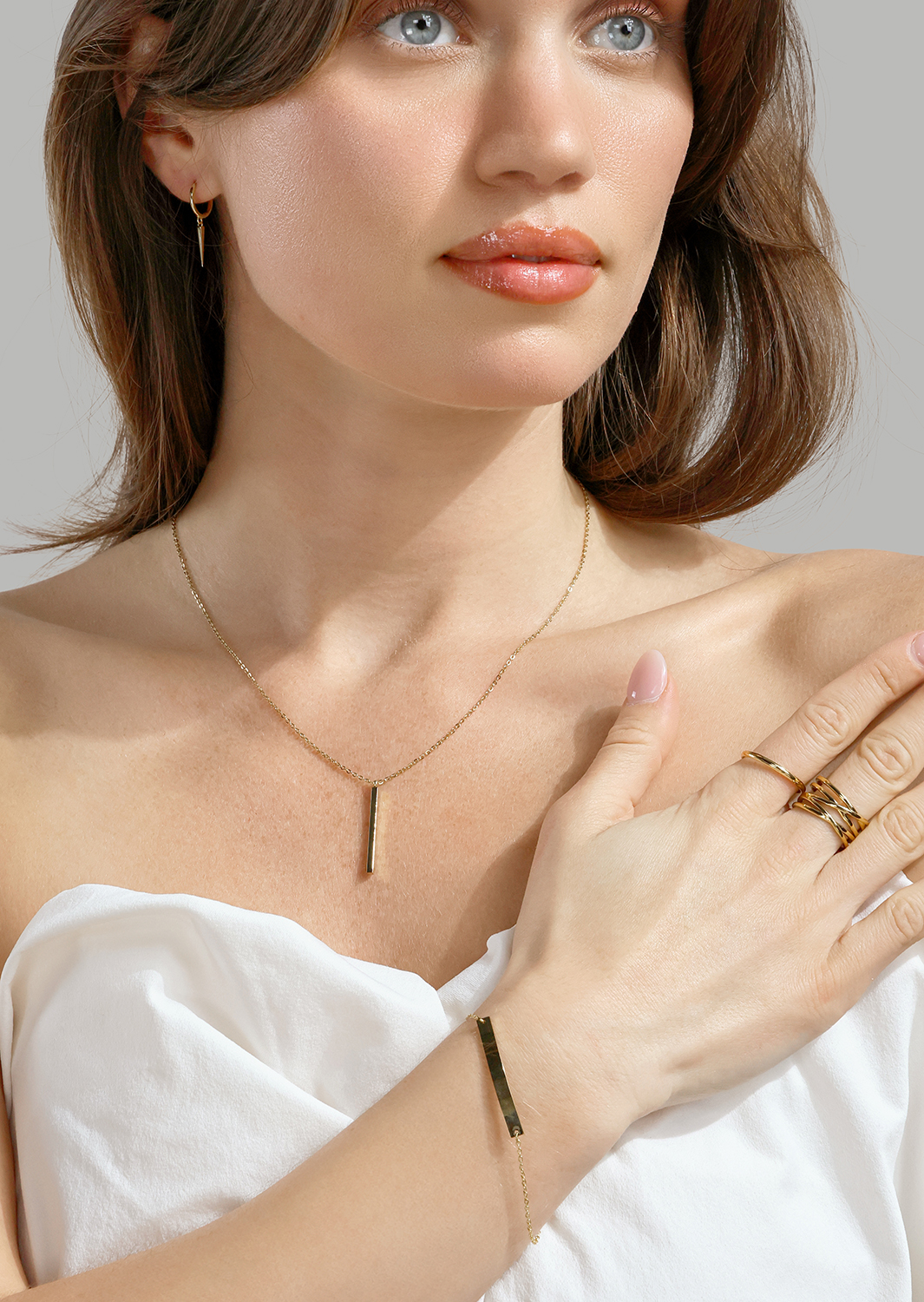 Halskette Line – 18k Vergoldet