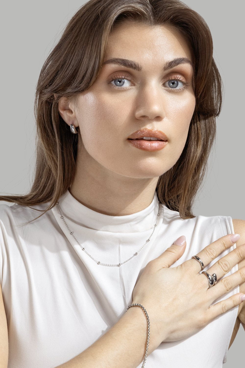 Ohrring Chic Hoops - Versilbert