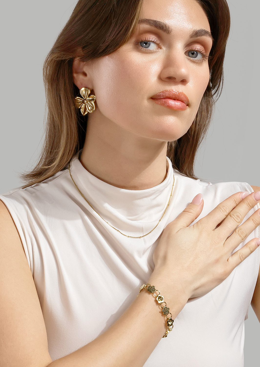 Armband Flora Link - 18k Vergoldet