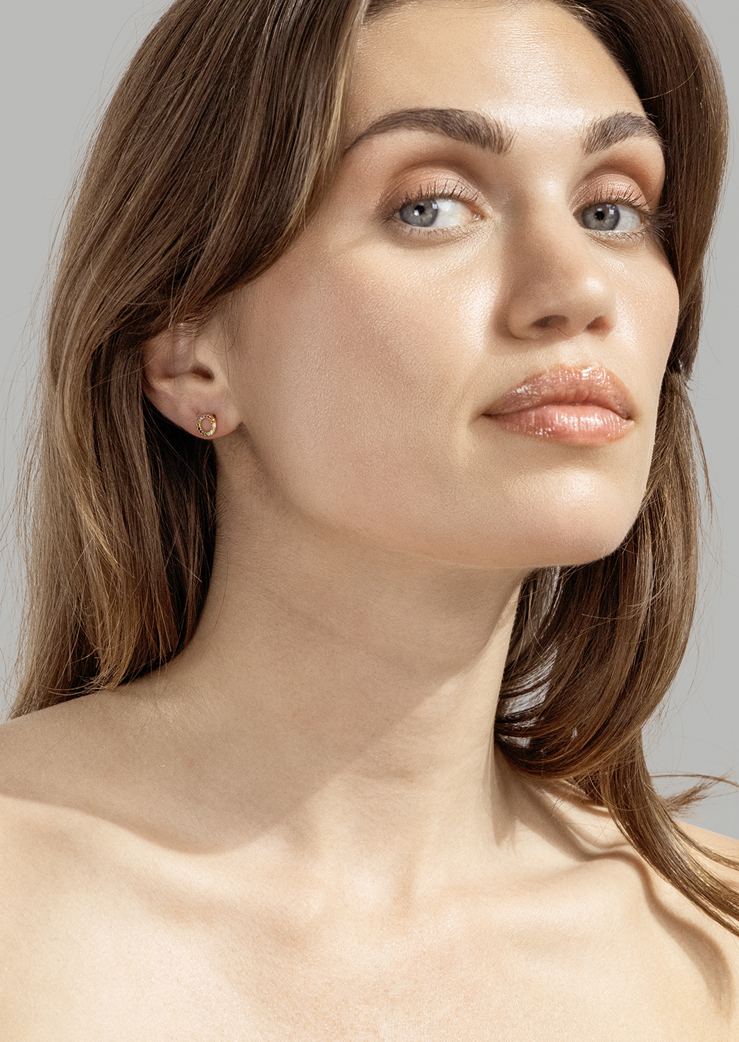 Ohrringe Prism Halo - 18k Vergoldet