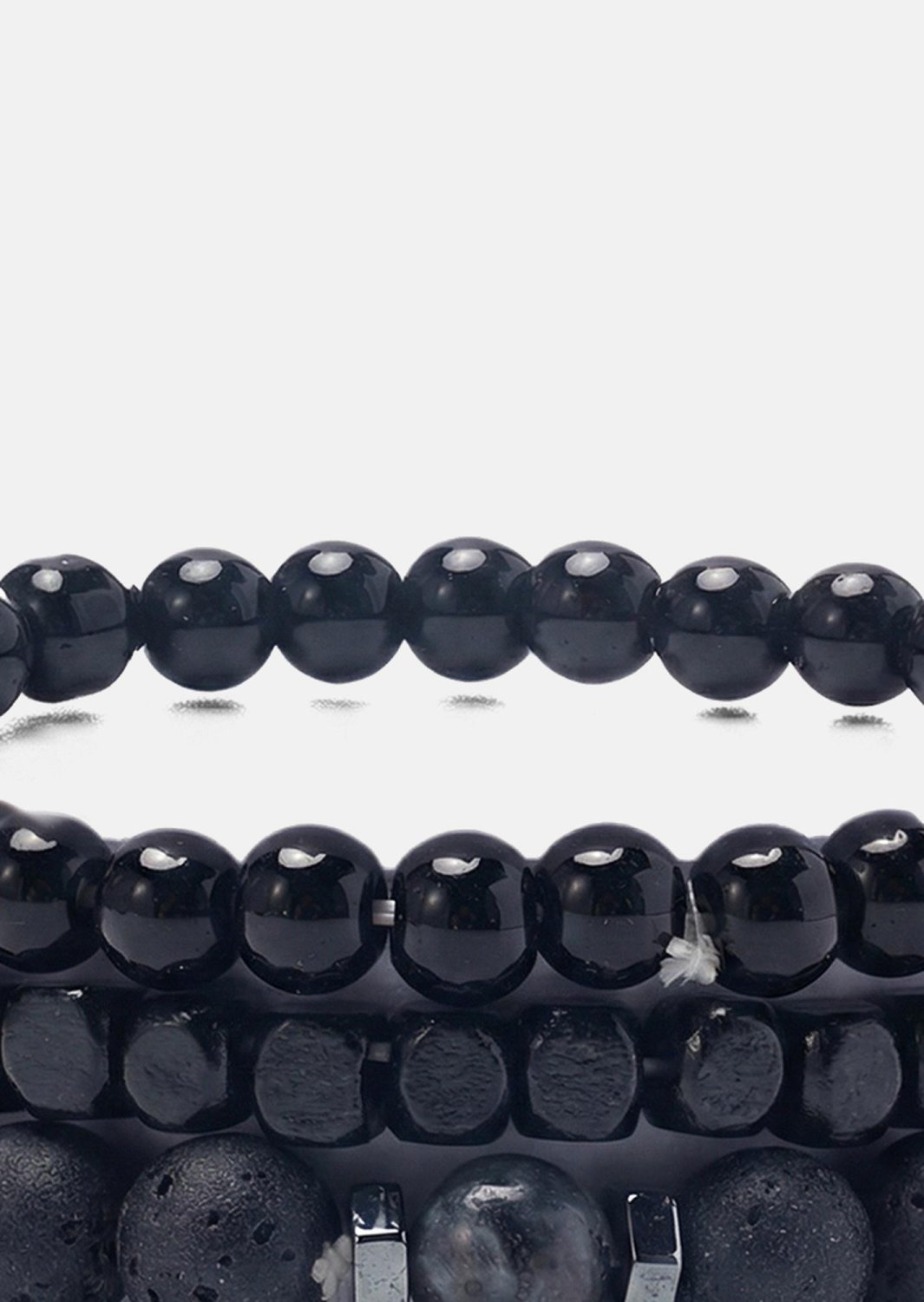 Perlenarmband Obsidian Edge