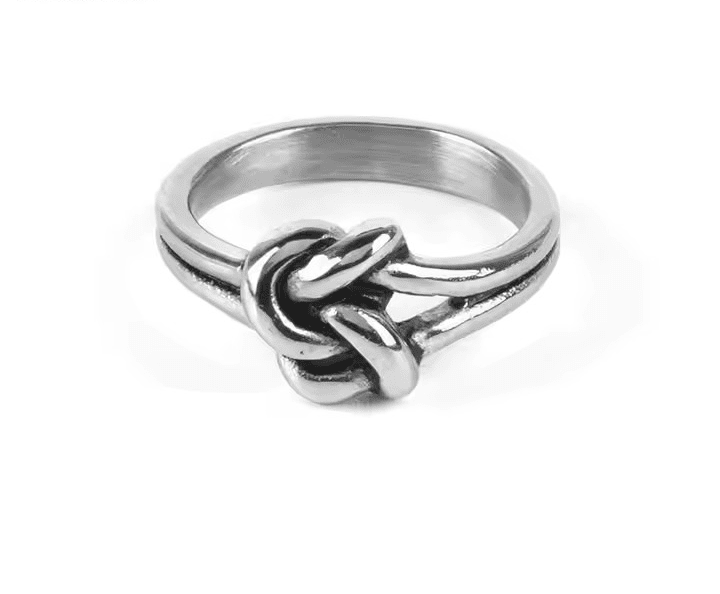 Ring Knot- Versilbert
