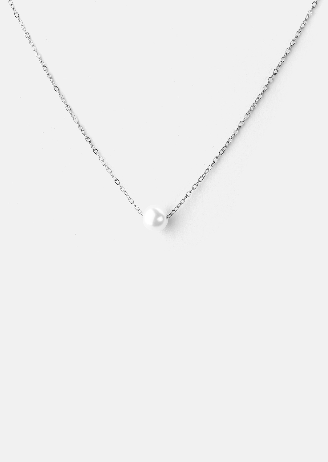Halskette Mini Pearl - Versilbert