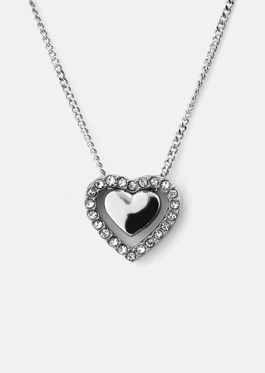 Halskette Heart Glow – Versilbert