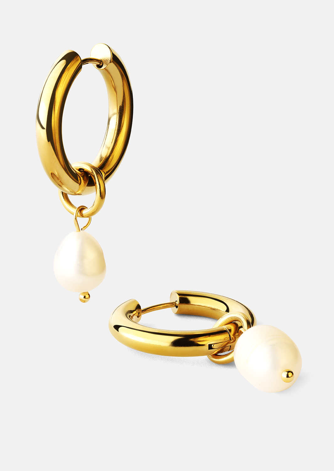 Ohrring Pearl Drop - 18k Vergoldet