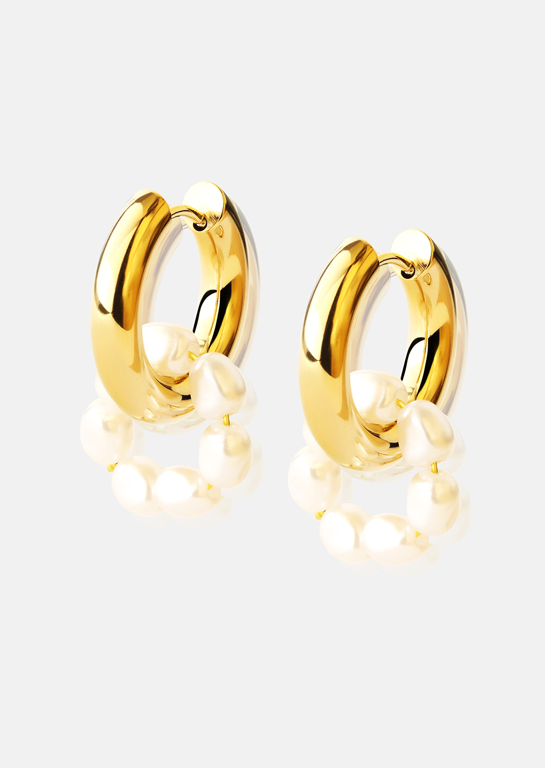 Ohrring Eterna Pearl - 18k Vergoldet